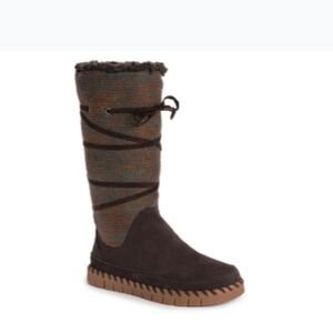 🆕️👢Muk Luks Flexi New York Womens Size 7 Chocolate Suede Winter Snow Boots